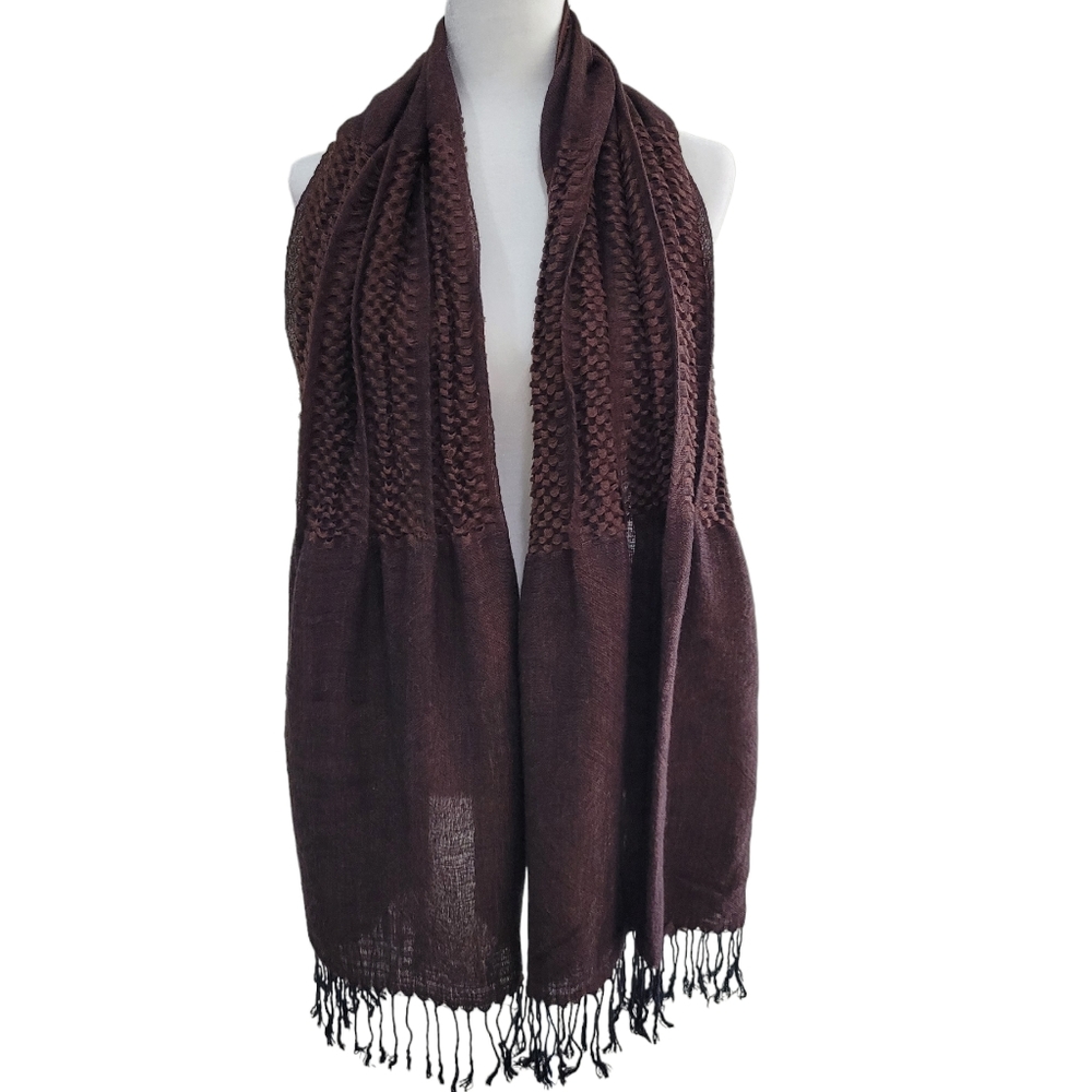 Black and Brown Long Scarf